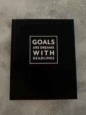 Goals Are Dreams With Deadlines Hardcover Journal - Black
